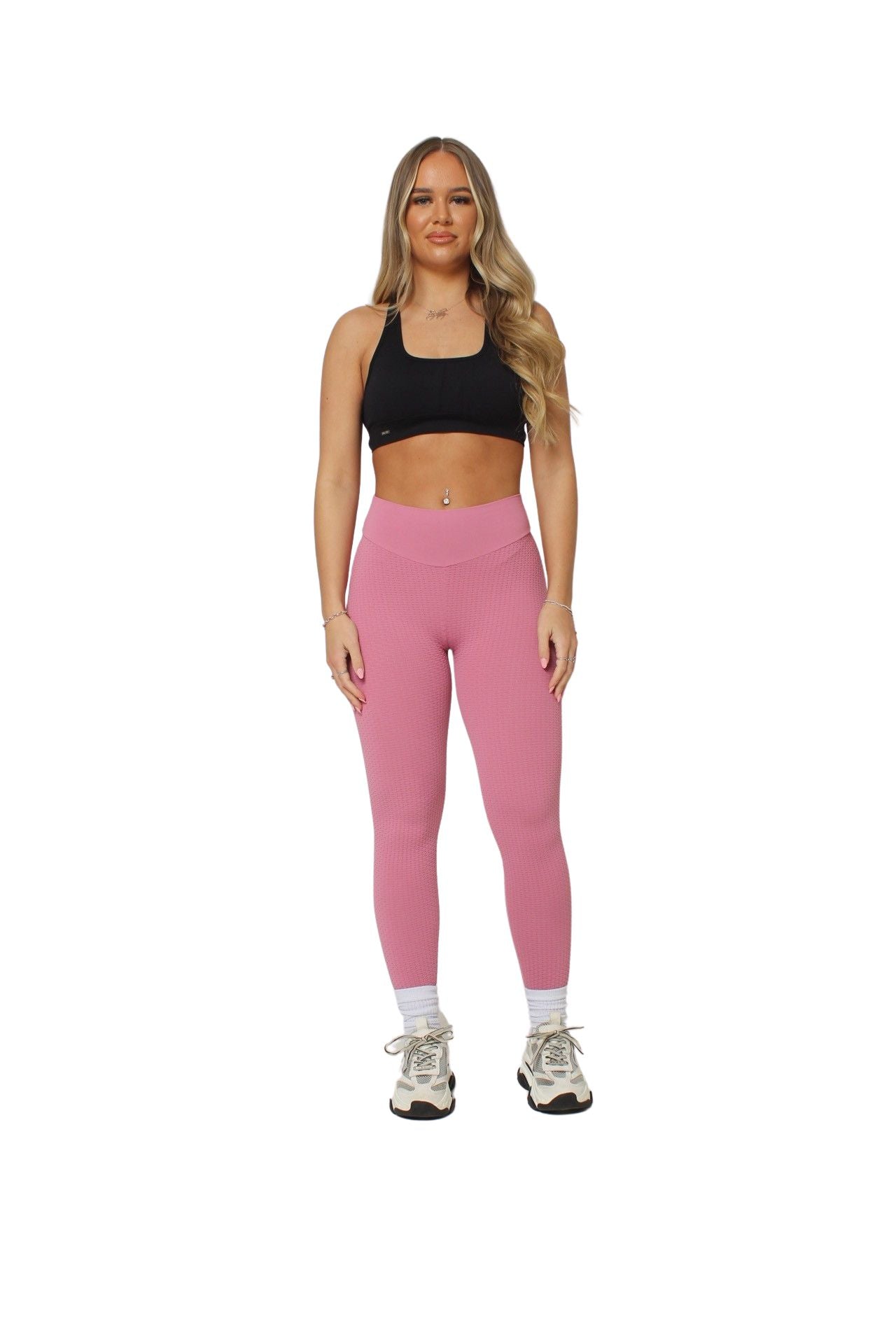 Light Pink Scrunch Bum Leggings - Empowerclothingltd