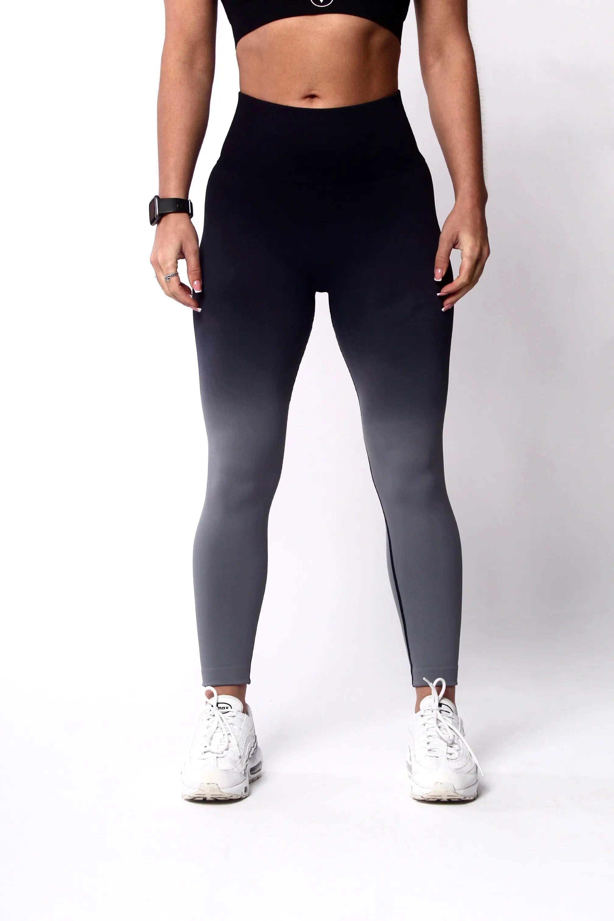 Empower Ombre Collection Scrunch Bum Gym Leggings - Black & Grey -  Empowerclothingltd