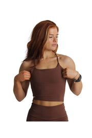 Pre Order Vision Collection  - Strappy Top in Chocolate