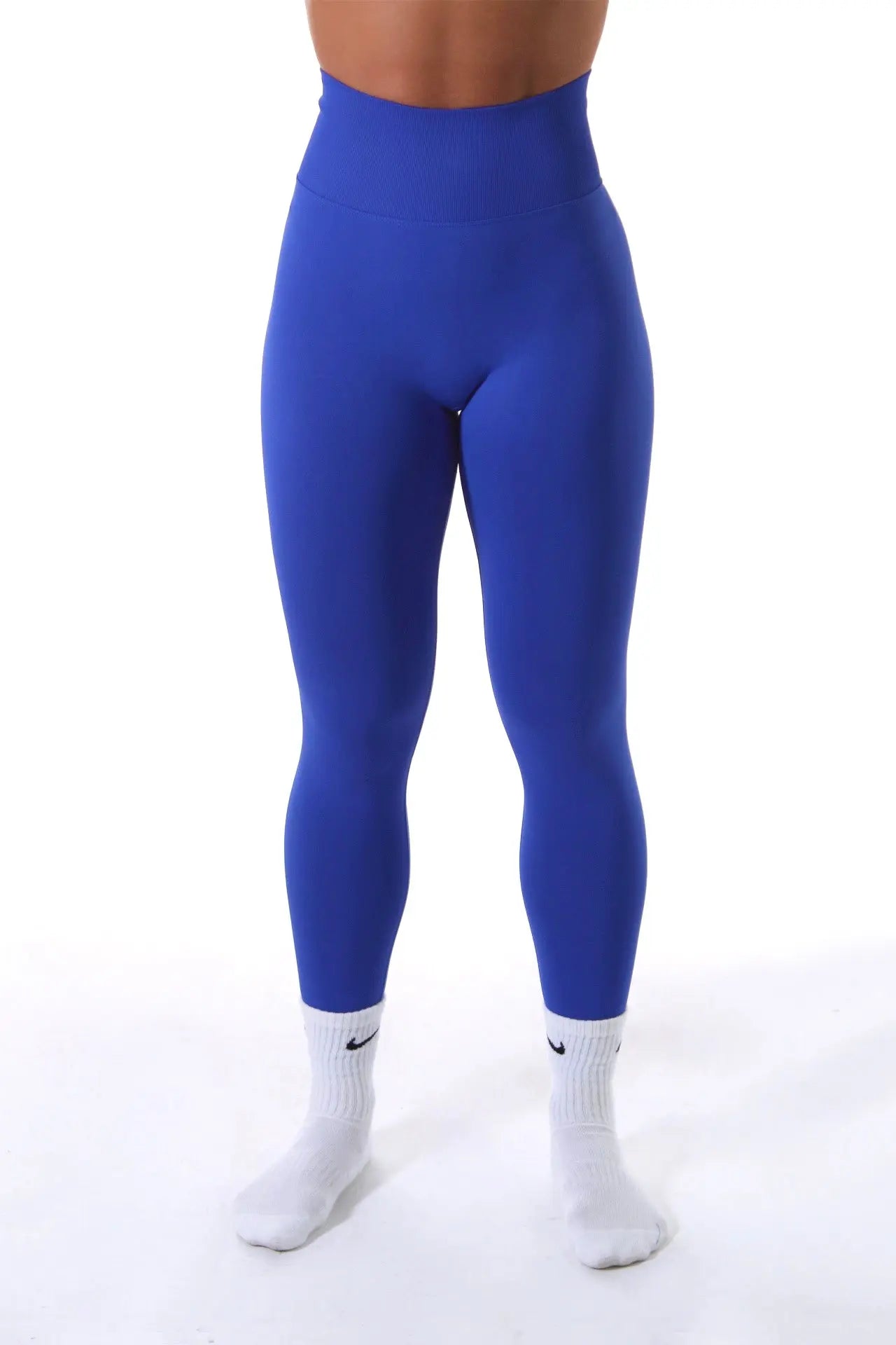 Summer Luxe Collection in Blue Scrunch Bum Gym Leggings
