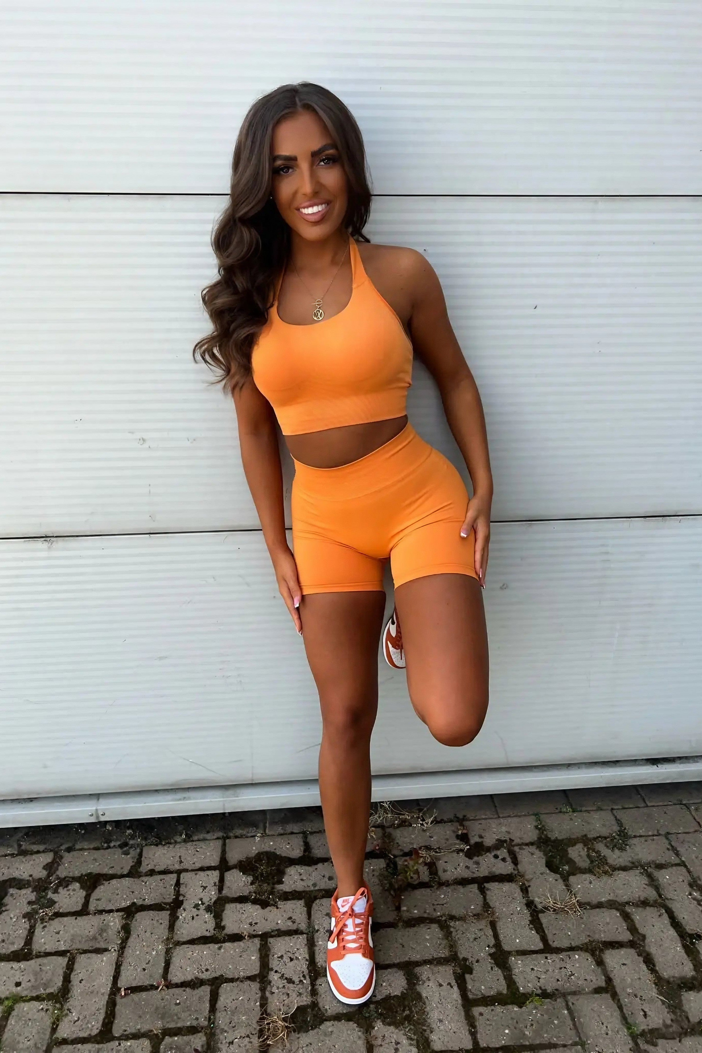 Empower Summer Luxe Collection Orange Scrunch Bum Gym Shorts -  Empowerclothingltd